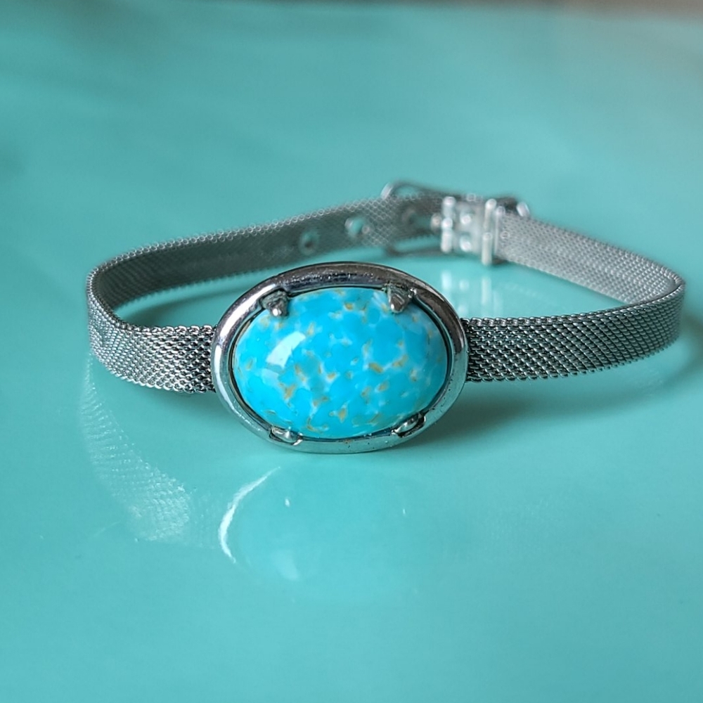 Western Turquoise and Sterling Bracelet